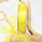 25 yards- Yellow Glitter Wire Ribbon 5/8"