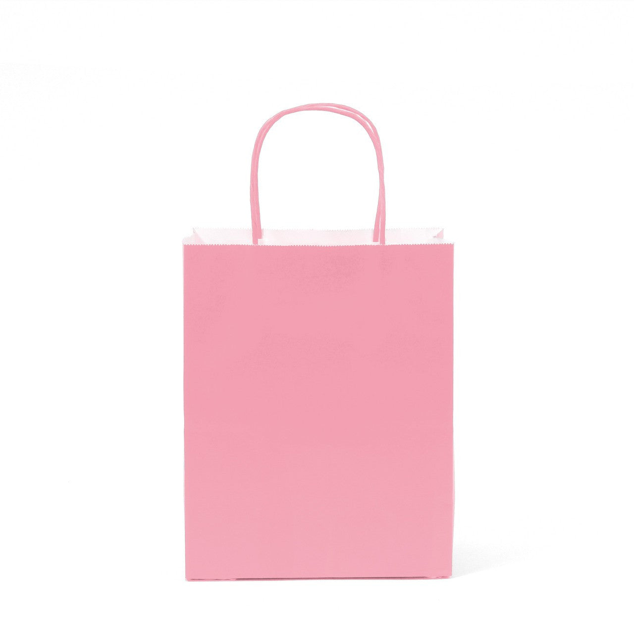 12 pcs- Solid Light Pink Color Kraft Bag 8" x 10"