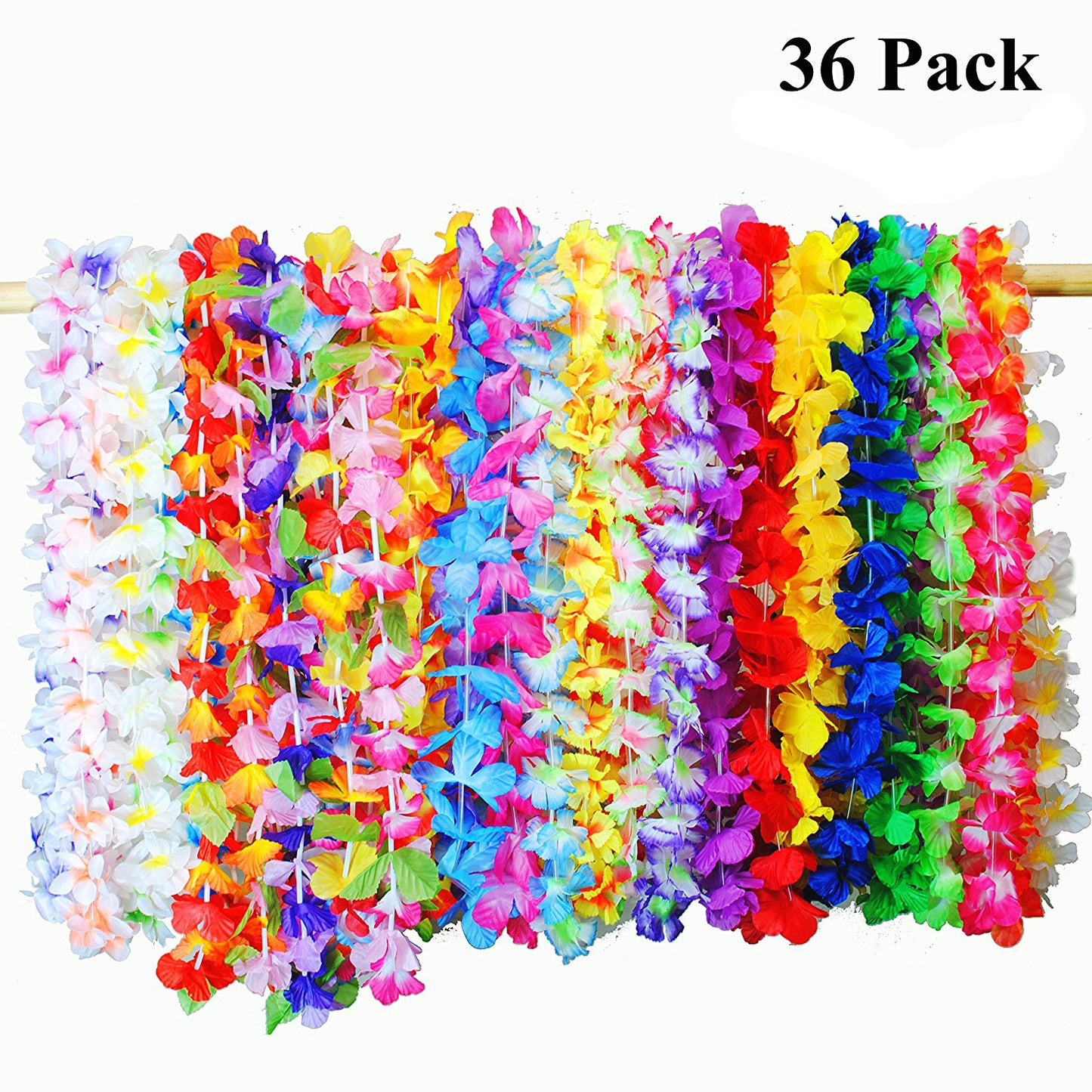 36 Hawaiian/Tropica/Luau Flower Leis