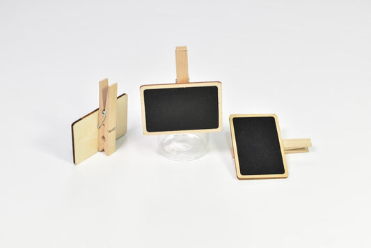 3 pcs - Chalkboard with clothespin