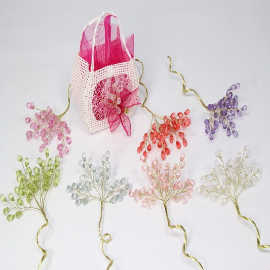 36 pcs (6 bunch)- Acrylic Waterdrop Floral