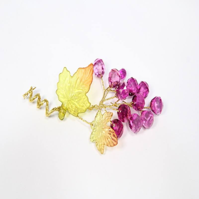 12 pcs- Acrylic Grape Floral