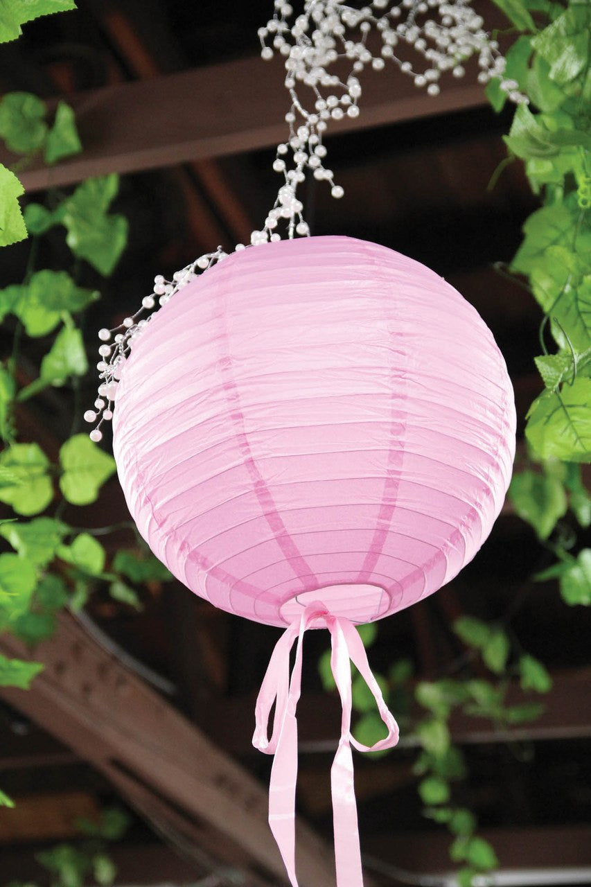 Pink store paper lanterns