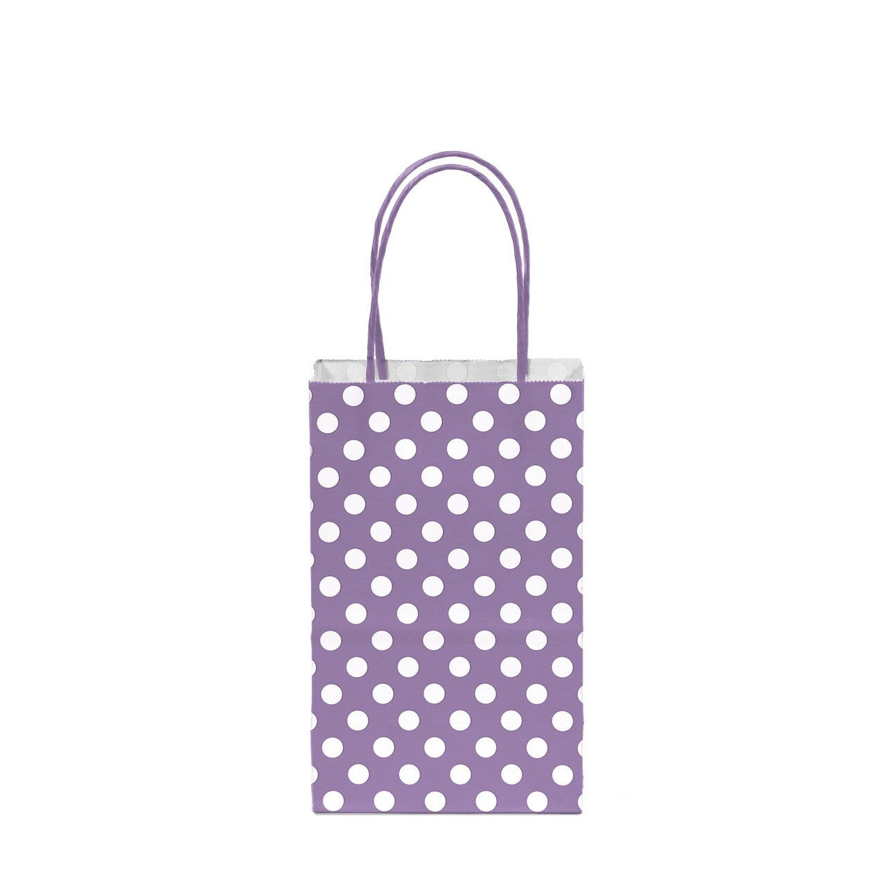 12 pcs- Polka Dots Lavender Kraft Bag 5" x 8.25"