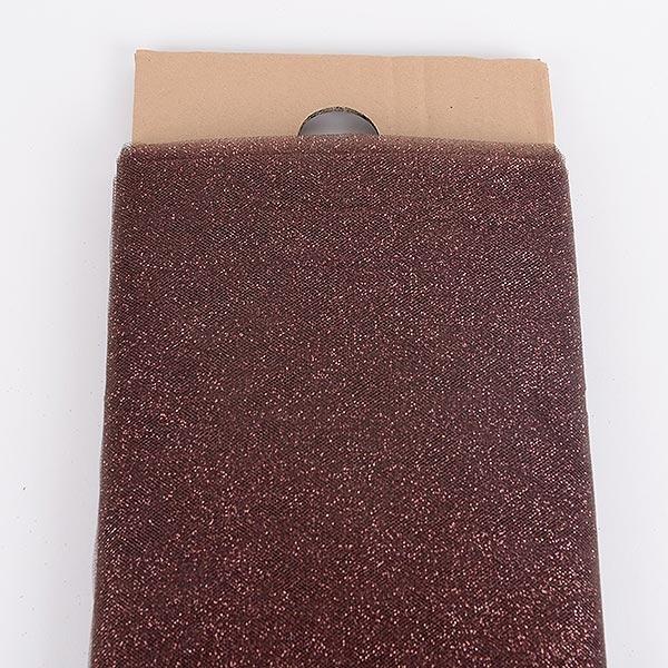 Brown/Chocolate Glitter Tulle 54" x 10 Yards
