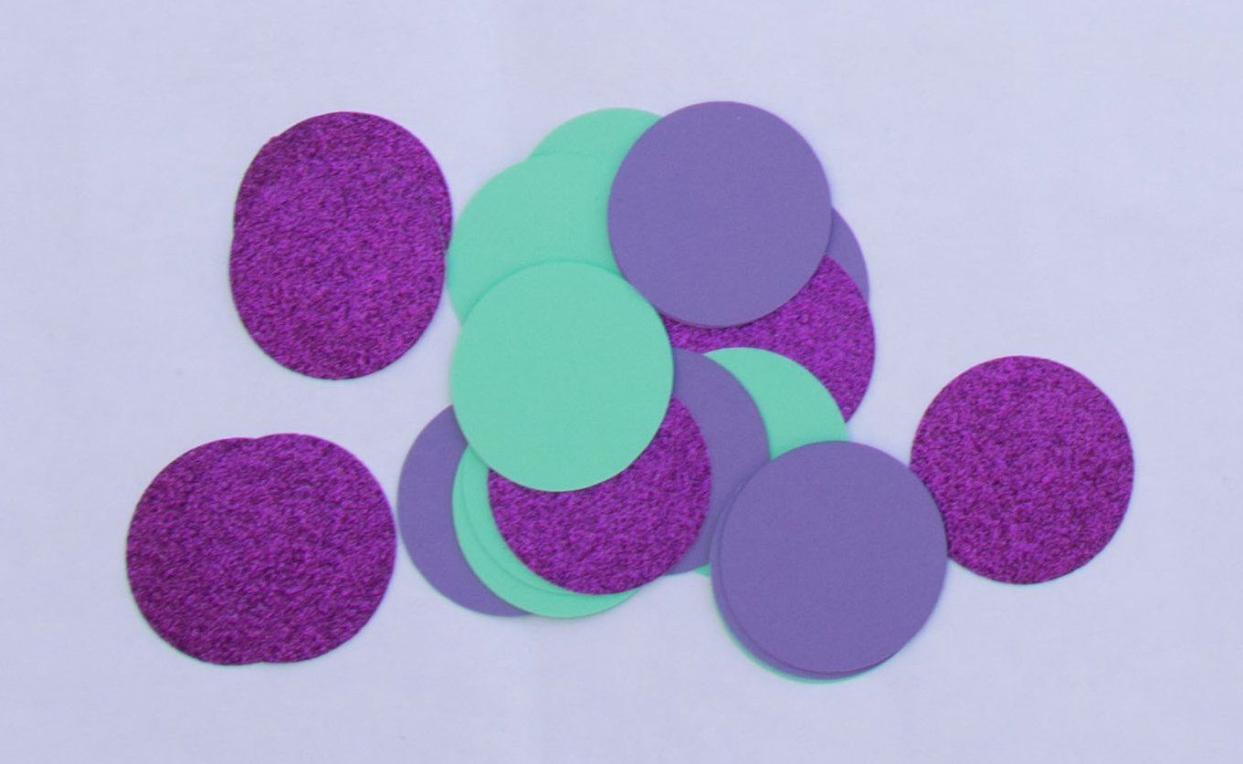 2" Assorted Mermaid Color Circle Diecuts (12 pieces)