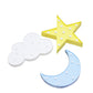 Twinkle Stars Cloud, Moon, Star LED Light for Home Decor, Walls, Backdrops, Desks, Night Light (Battery Operated)