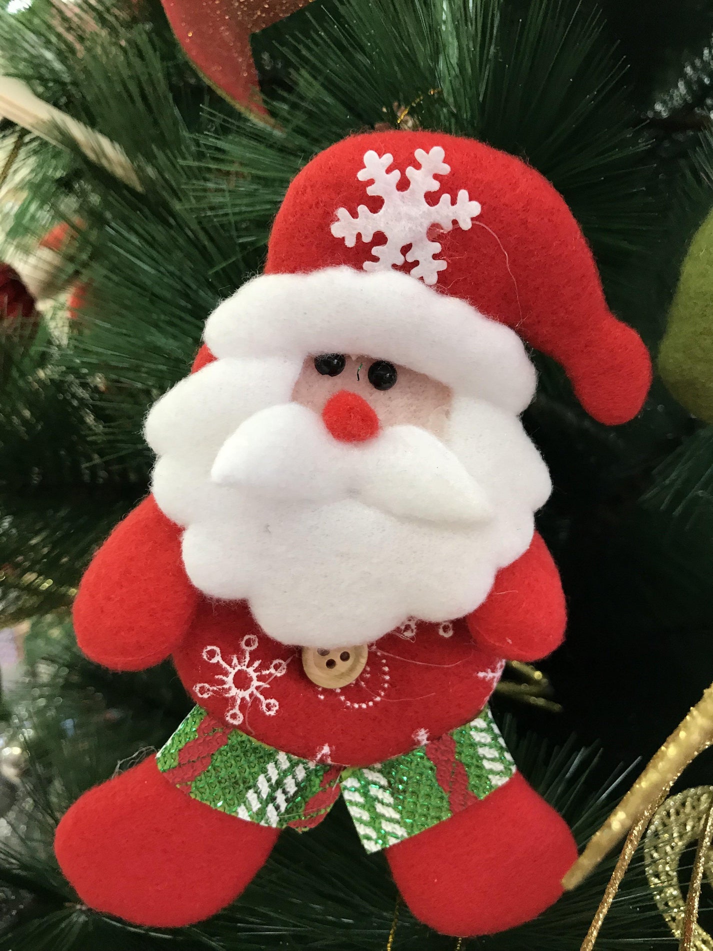 Christmas Santa Claus Tree & Home Decoration Thin Plush Doll ...