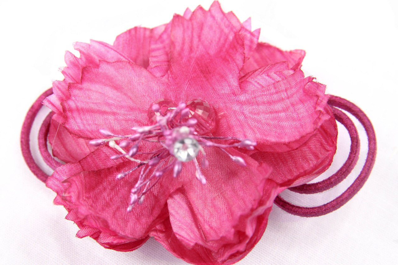 6 pcs- Fuchsia Flower Blossom w/clip