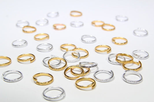 24pcs, 1/2"- Gold and Silver Rings