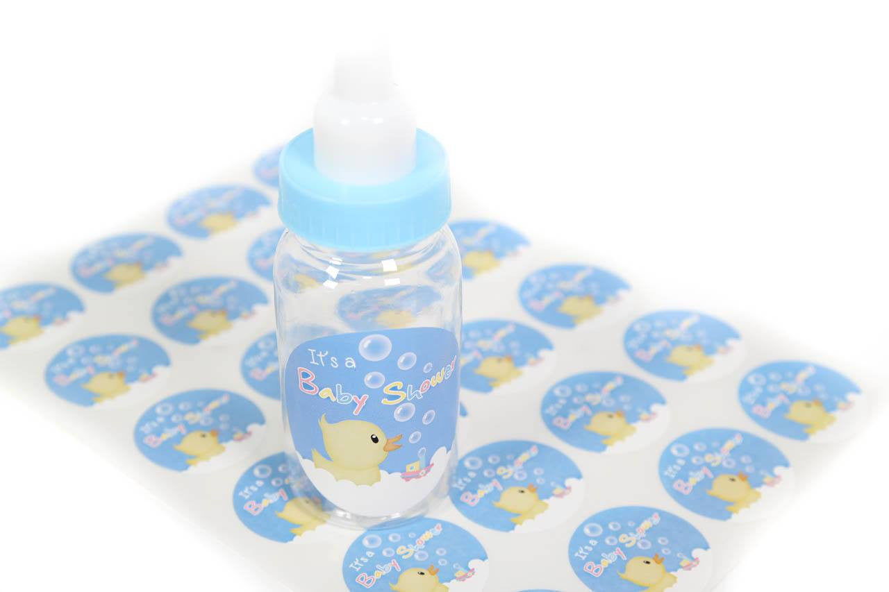 24 pcs (Sm) or 12 pcs (Lg)- Duck Baby Shower Stickers