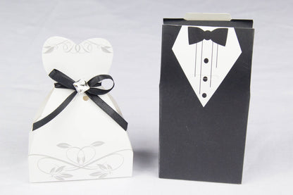 12 pcs- Wedding Suit & Dress Favor Box