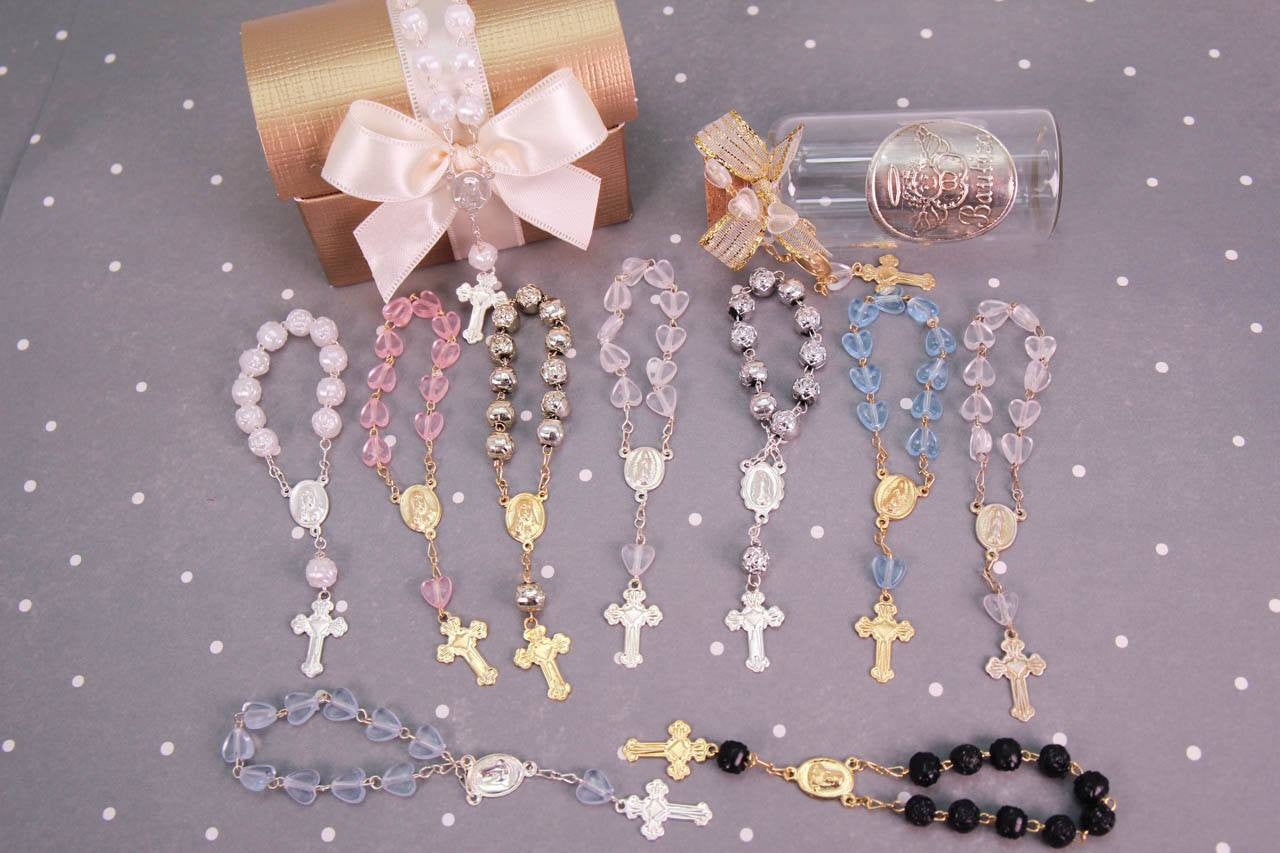 12 PCS - Mini Plastic Rosaries