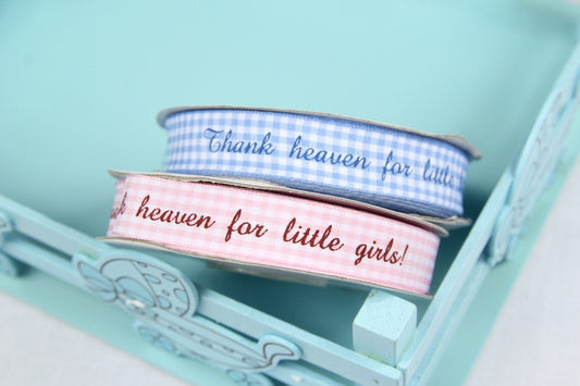 25 yds, 5/8"-Thank Heaven Gingham Ribbon