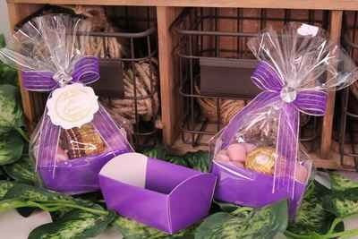12 pcs-Tray Favor Box (Purple)
