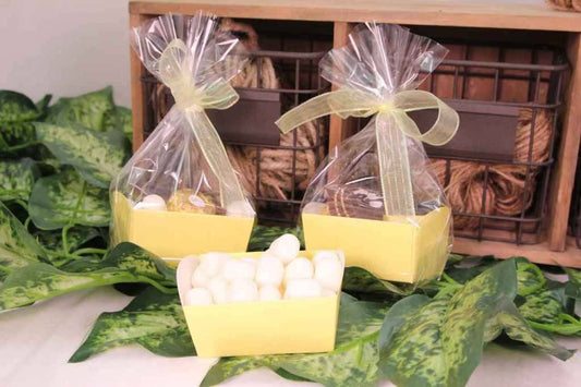 12 pcs-Tray Favor Box (Yellow)