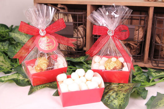 12 pcs-Tray Favor Box (Red)