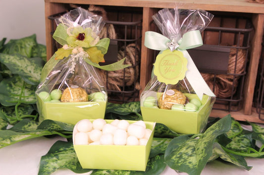 12 pcs-Tray Favor Box (Lime)