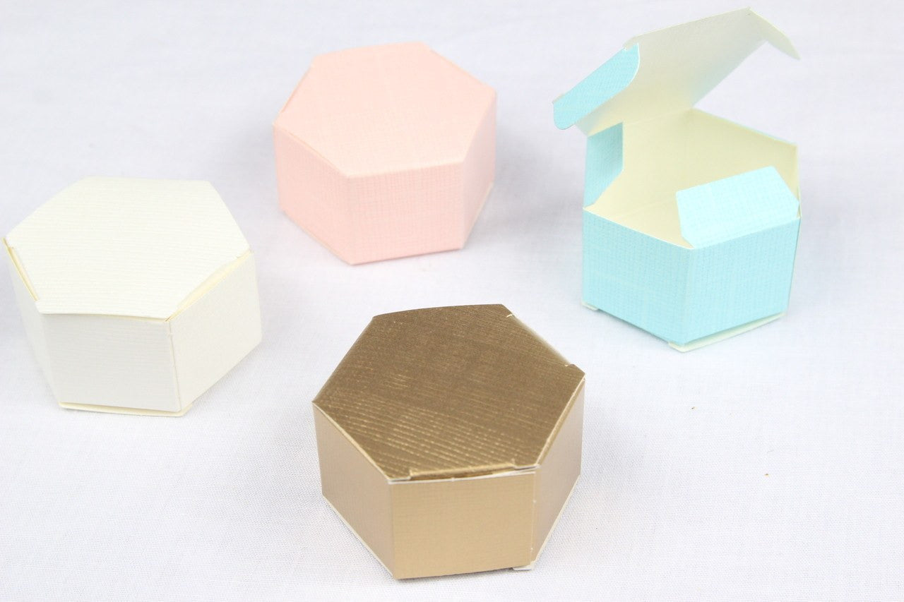 12 pcs-Hexagon Favor Box