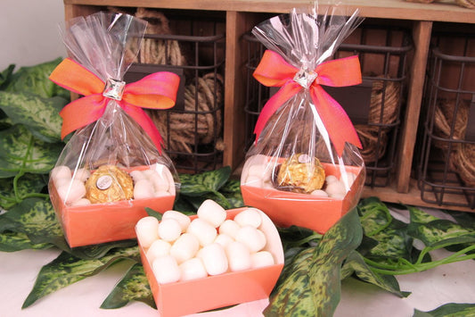 12 pcs-Tray Favor Box (Orange)