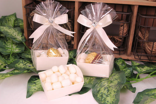 12 pcs-Tray Favor Box (Ivory)