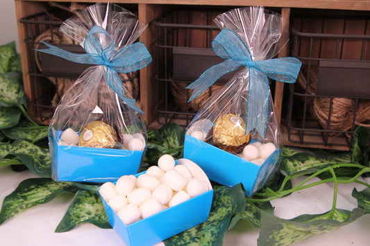 12 pcs-Tray Favor Box (Turquoise)