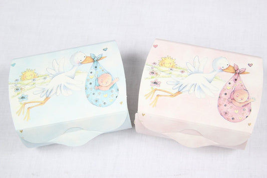 12 pcs-Stork Storage Favor Box