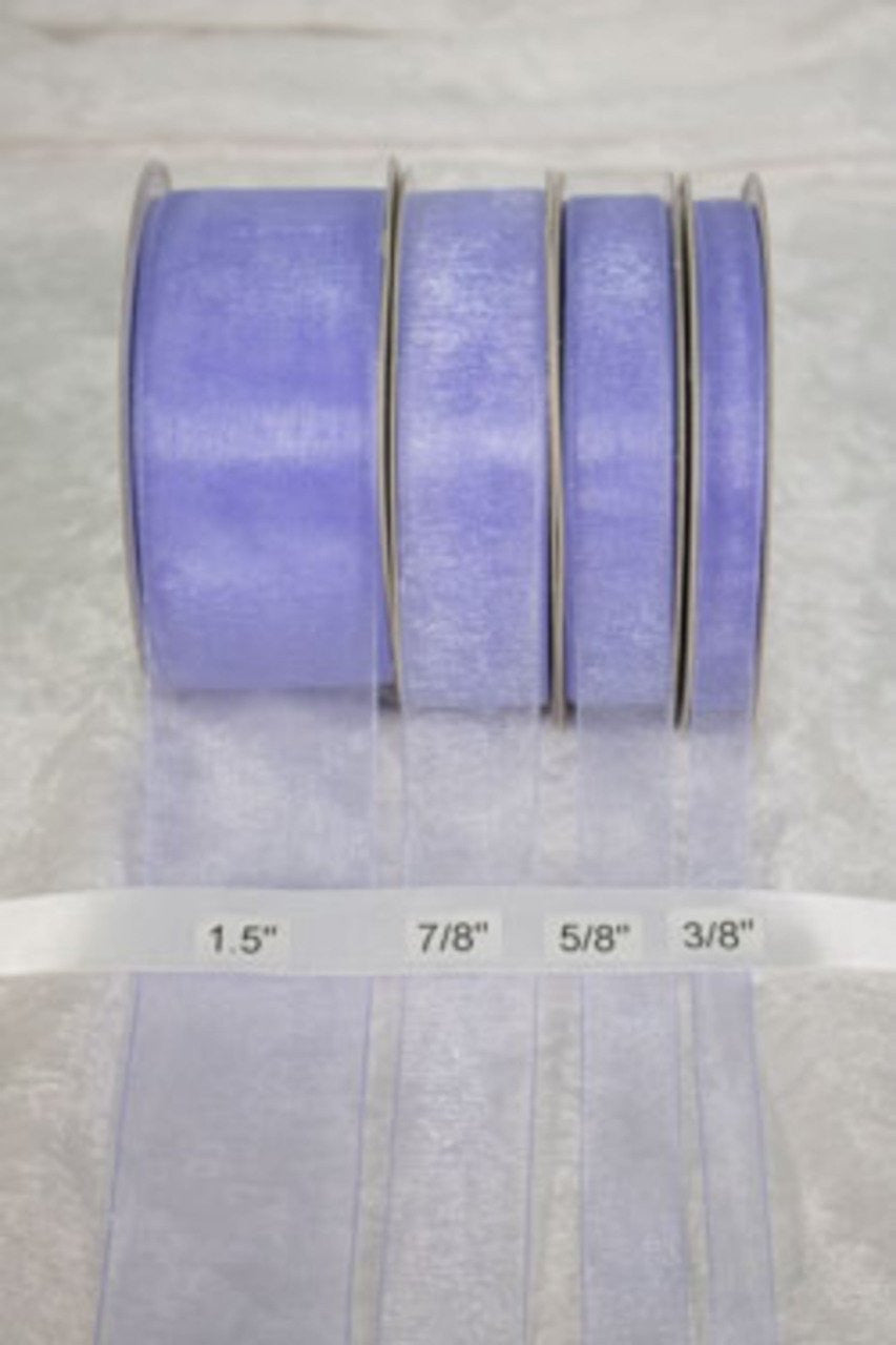 25 yards-Orchid Organza Ribbon (3/8", 5/8", 7/8", 1.5" )