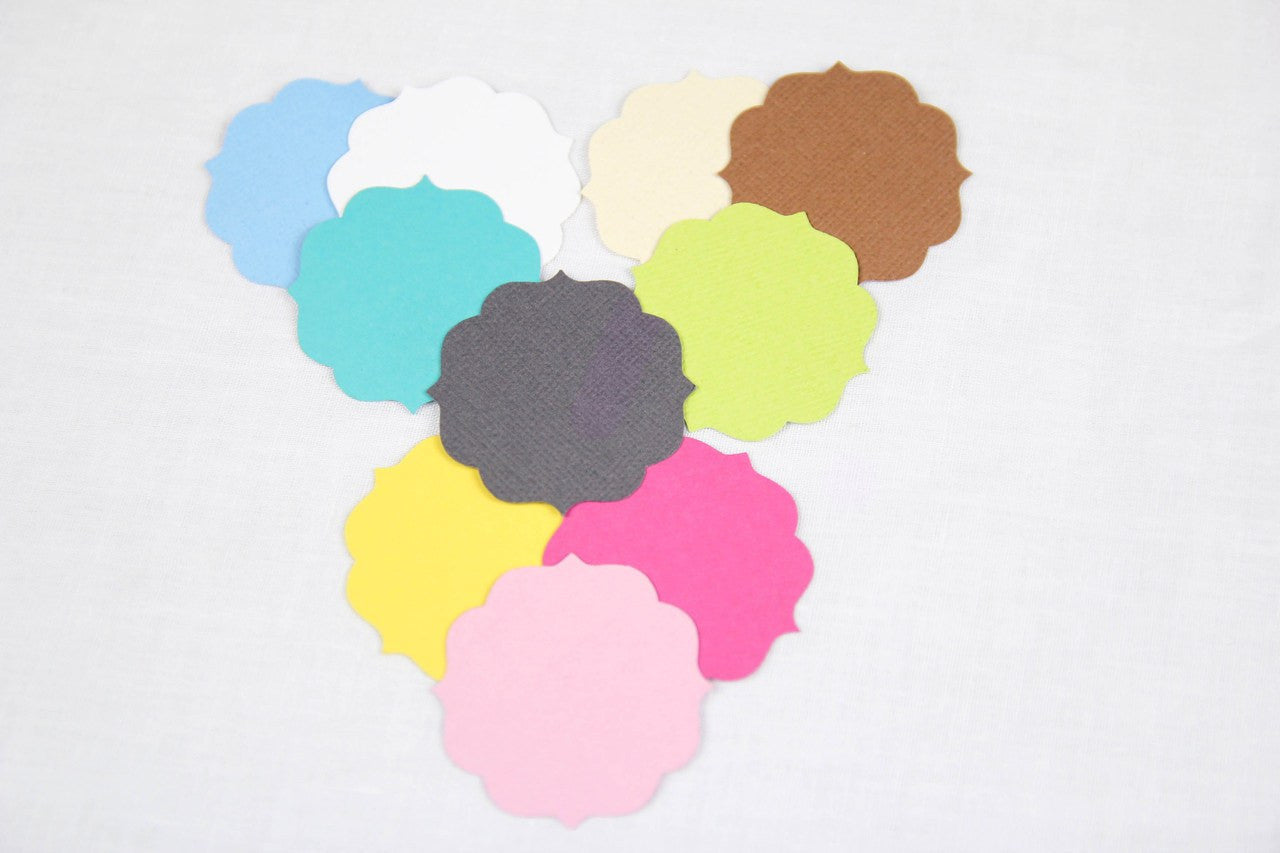 12 piece - 1.75" Paper Cloud Die-cuts (Non-Glossy) - Multi-Use - Tags