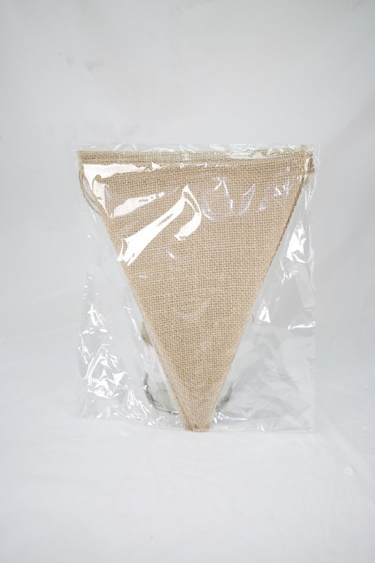 6 pcs-Triangle Burlap Banners (7.75" & 10")