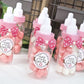 12 pcs- Pink Small Baby Favor Bottles 3.25"