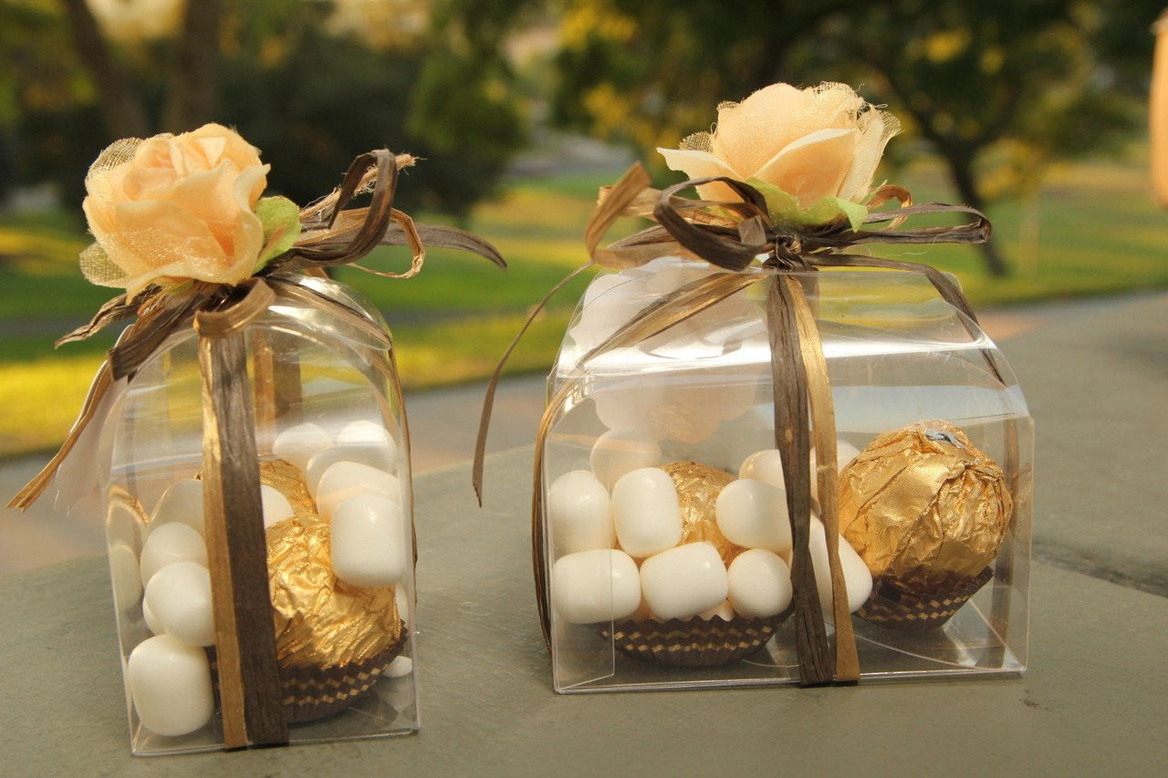 Clear Purse Boxes with Candy