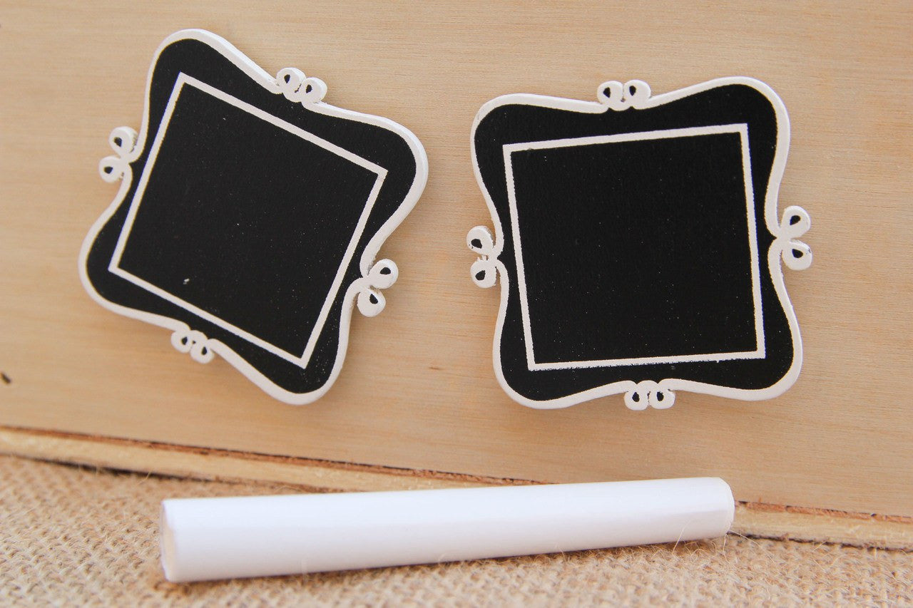 6 pcs- 2" Chalkboard Frame with Adhesive