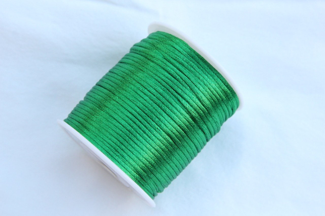 50 yards - Satin Cord 1/16 (Gold/Red/Green)