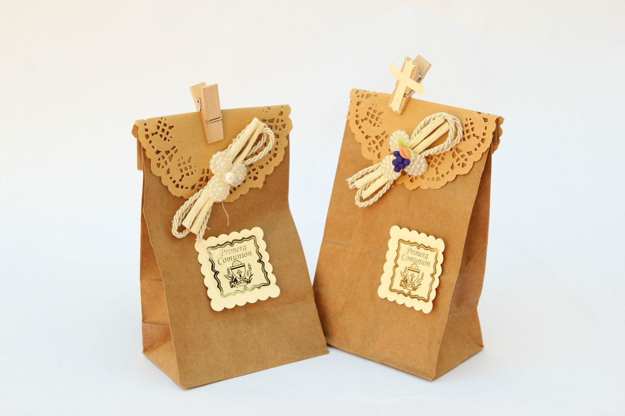 1 pc- First Communion Kraft Bag