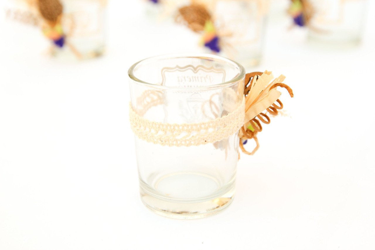 1 pc- First Communion Wheat & Grape Glass Containers