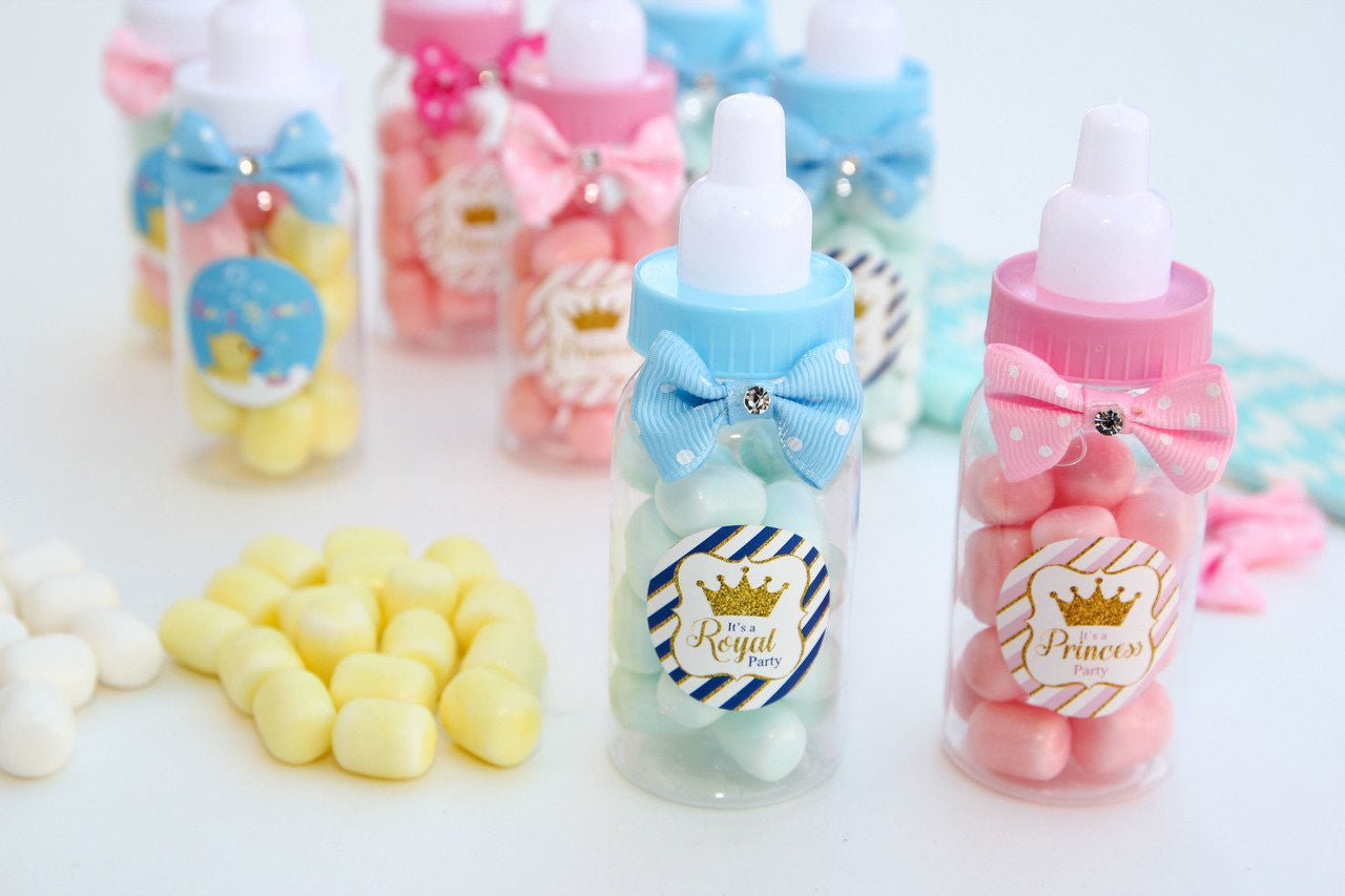 Baby Shower Prince/Princess Baby Bottle Favor