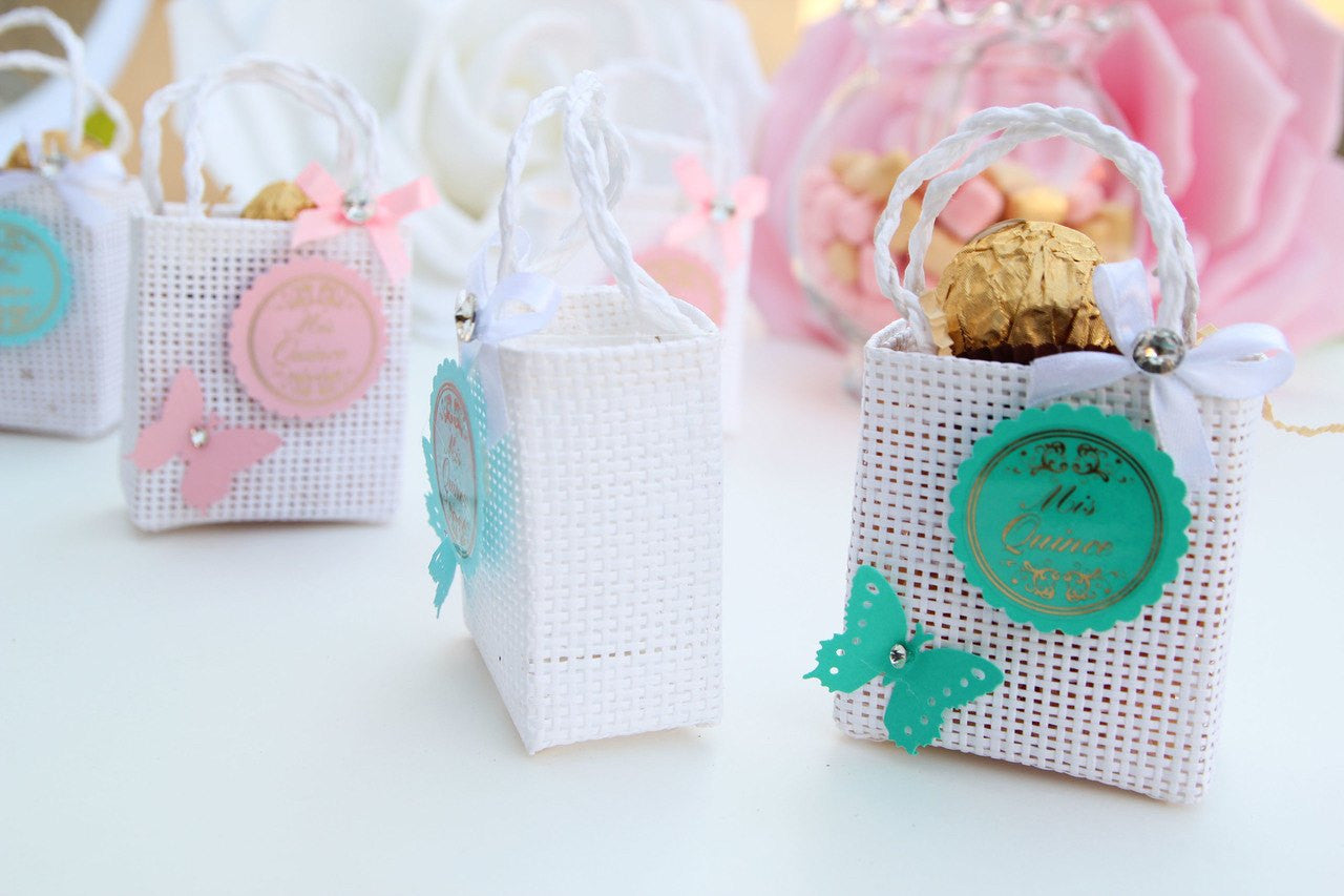 Mis Quinces Butterfly Tote Favor Bags