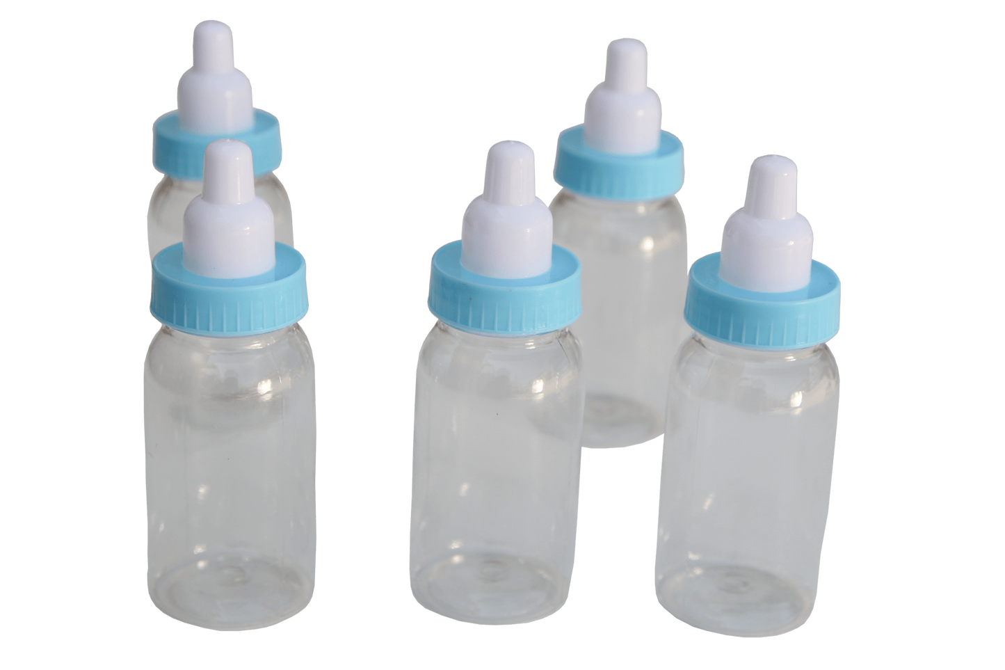 3.25" Blue Small Baby Favor Bottles (12 pieces) - Americasfavors