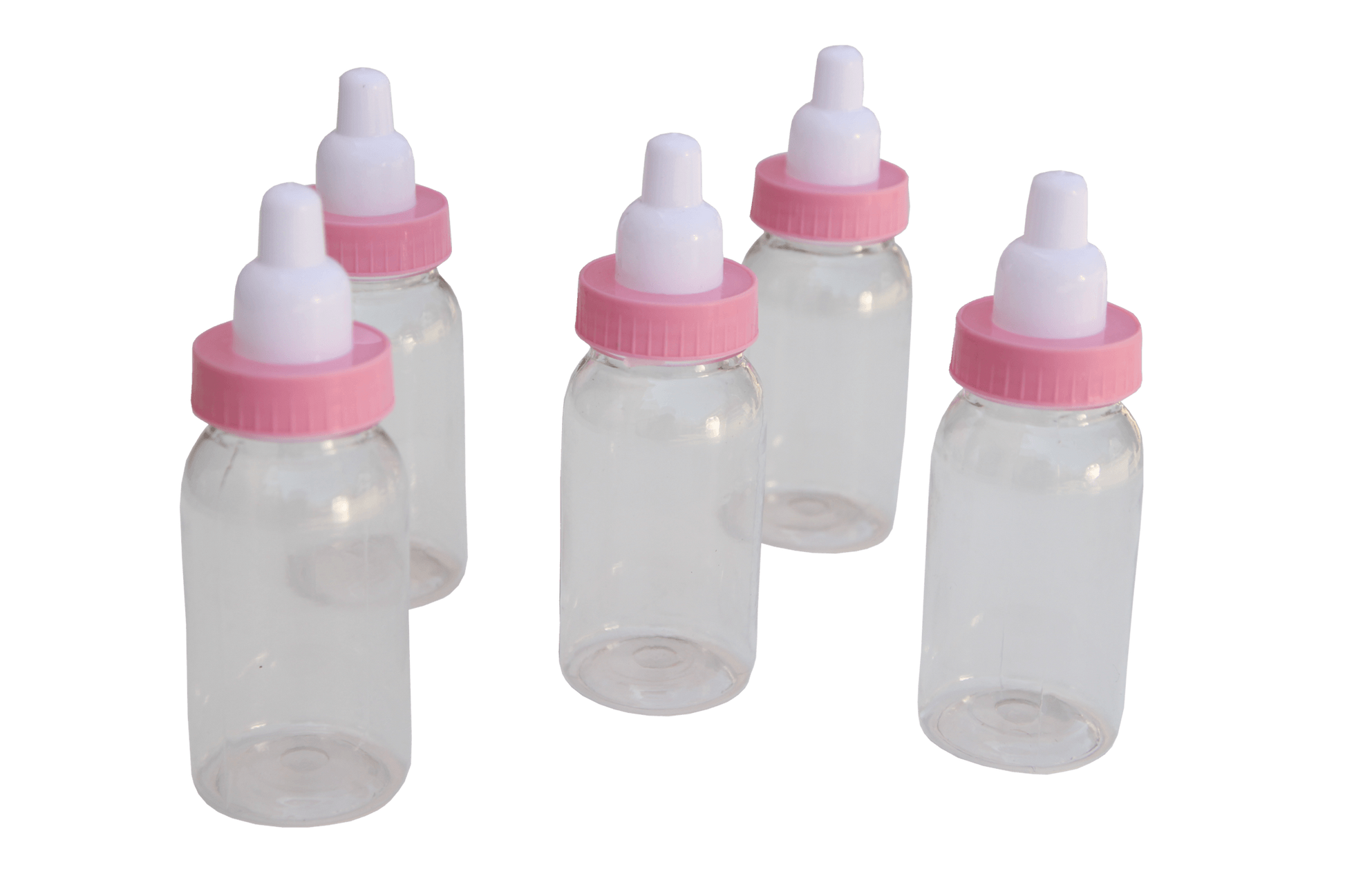 Personalized Pink Baby Bottle Favor Containers - 12 Pc.