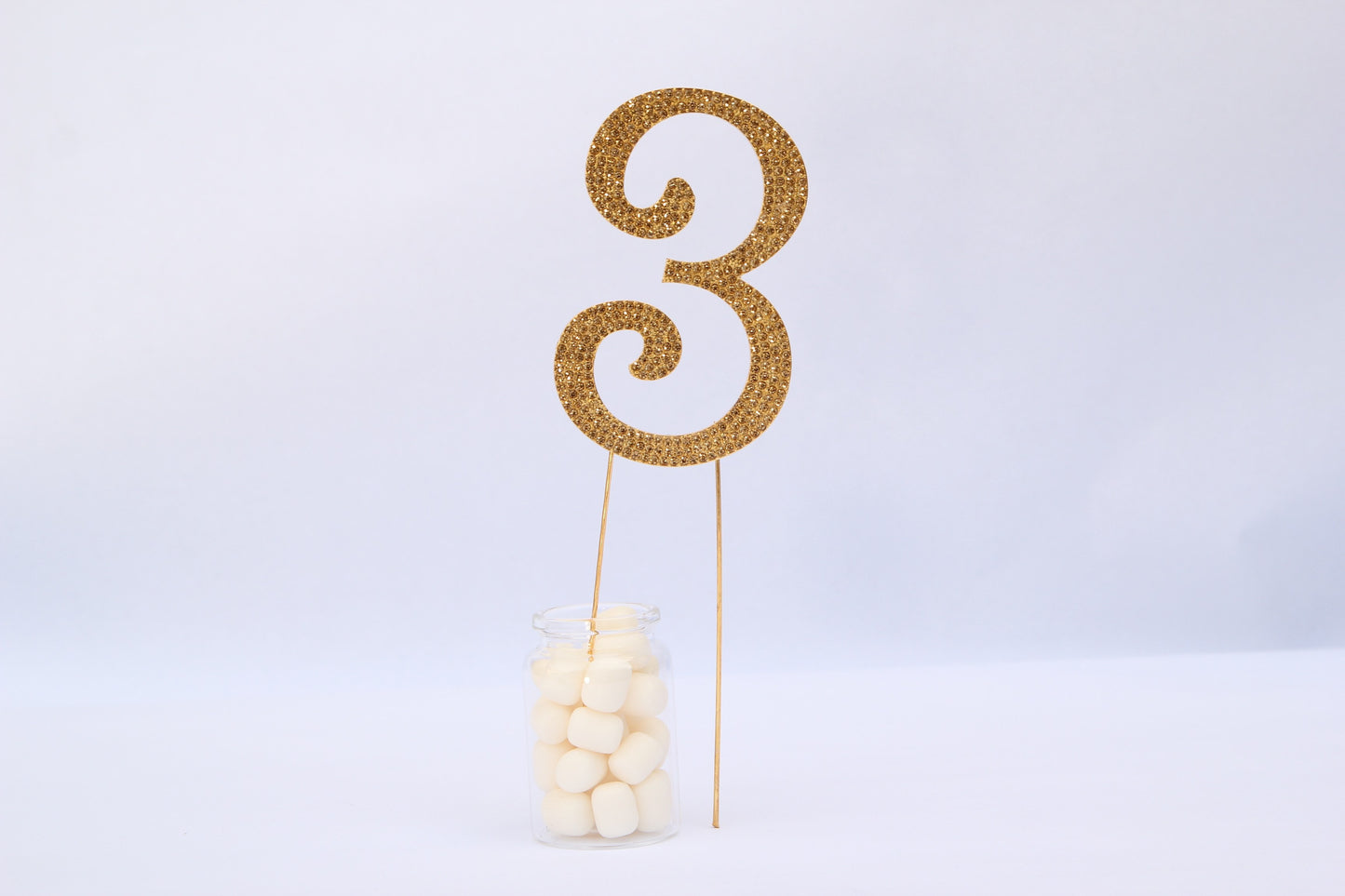 Gold Cake Topper Numbers (1 piece) - Americasfavors