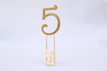 Gold Cake Topper Numbers (1 piece) - Americasfavors
