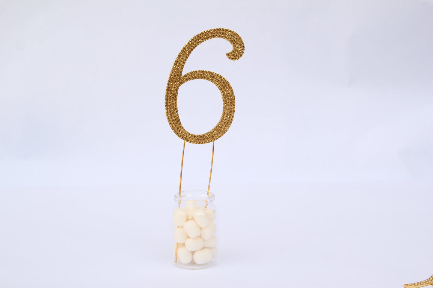 Gold Cake Topper Numbers (1 piece) - Americasfavors