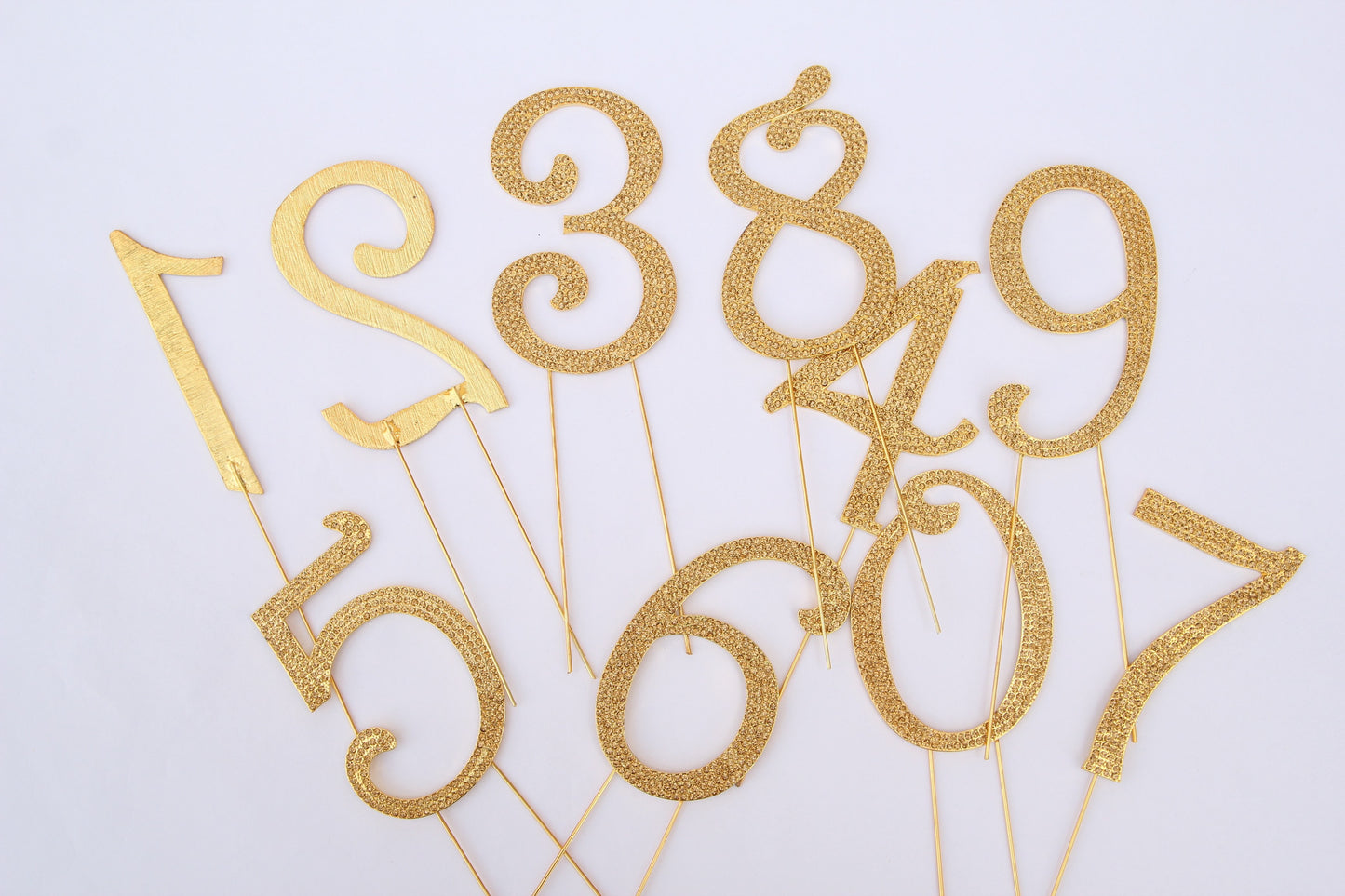 Gold Cake Topper Numbers (1 piece) - Americasfavors