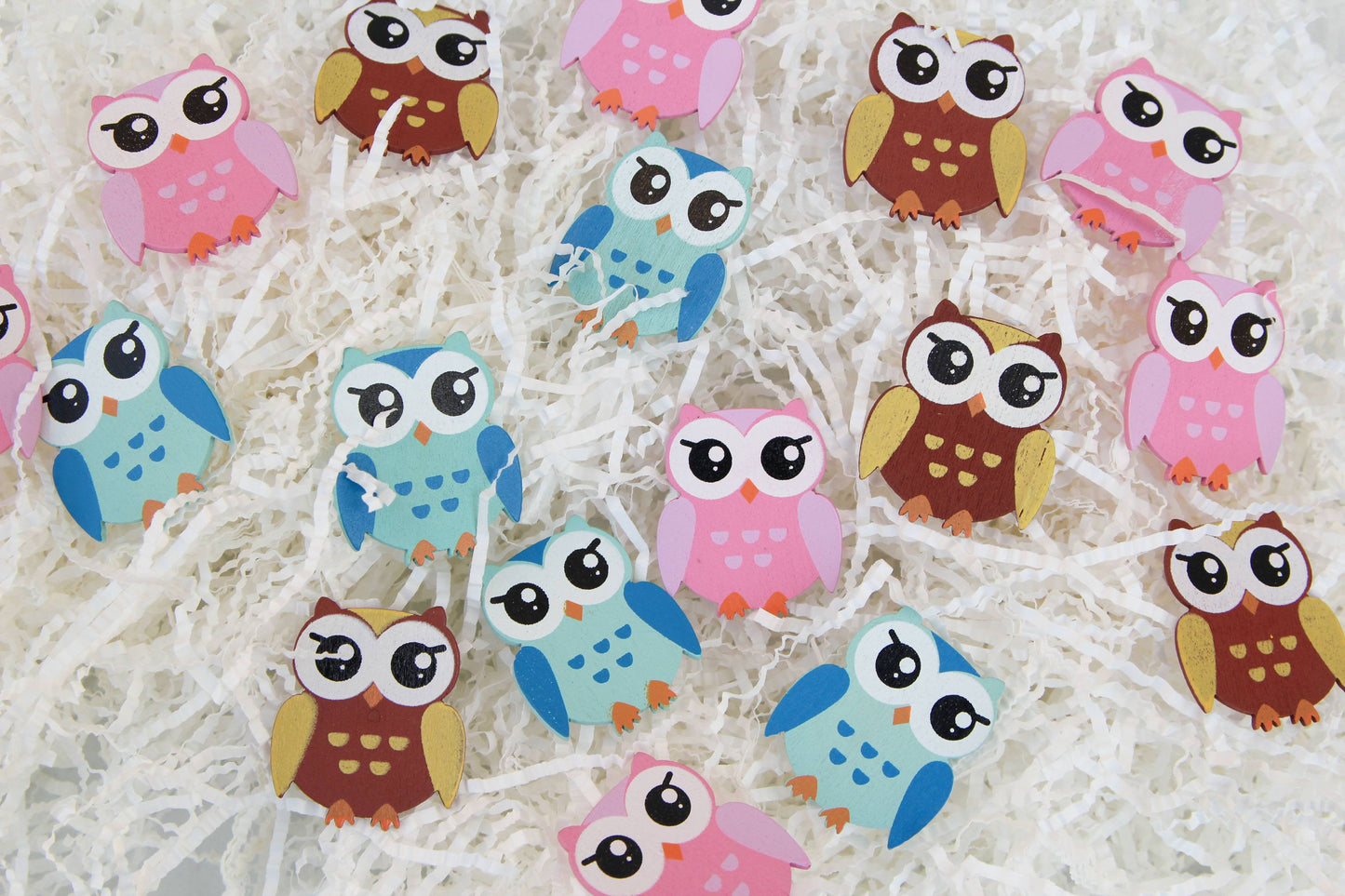 Owl Wood Embellishments (12 pieces) - Americasfavors