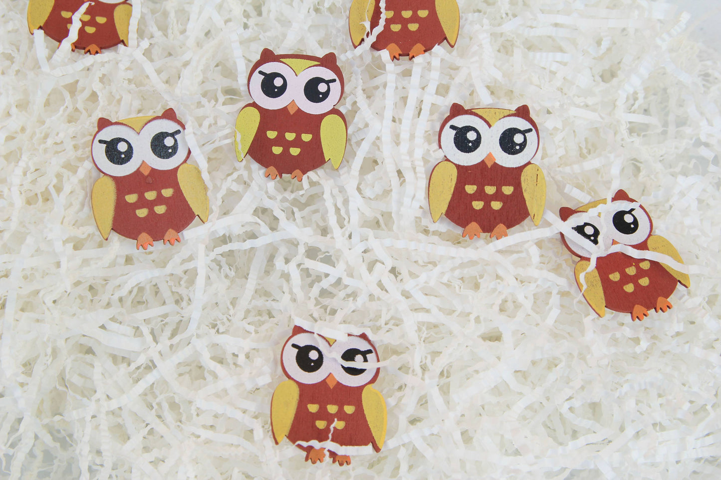 Owl Wood Embellishments (12 pieces) - Americasfavors