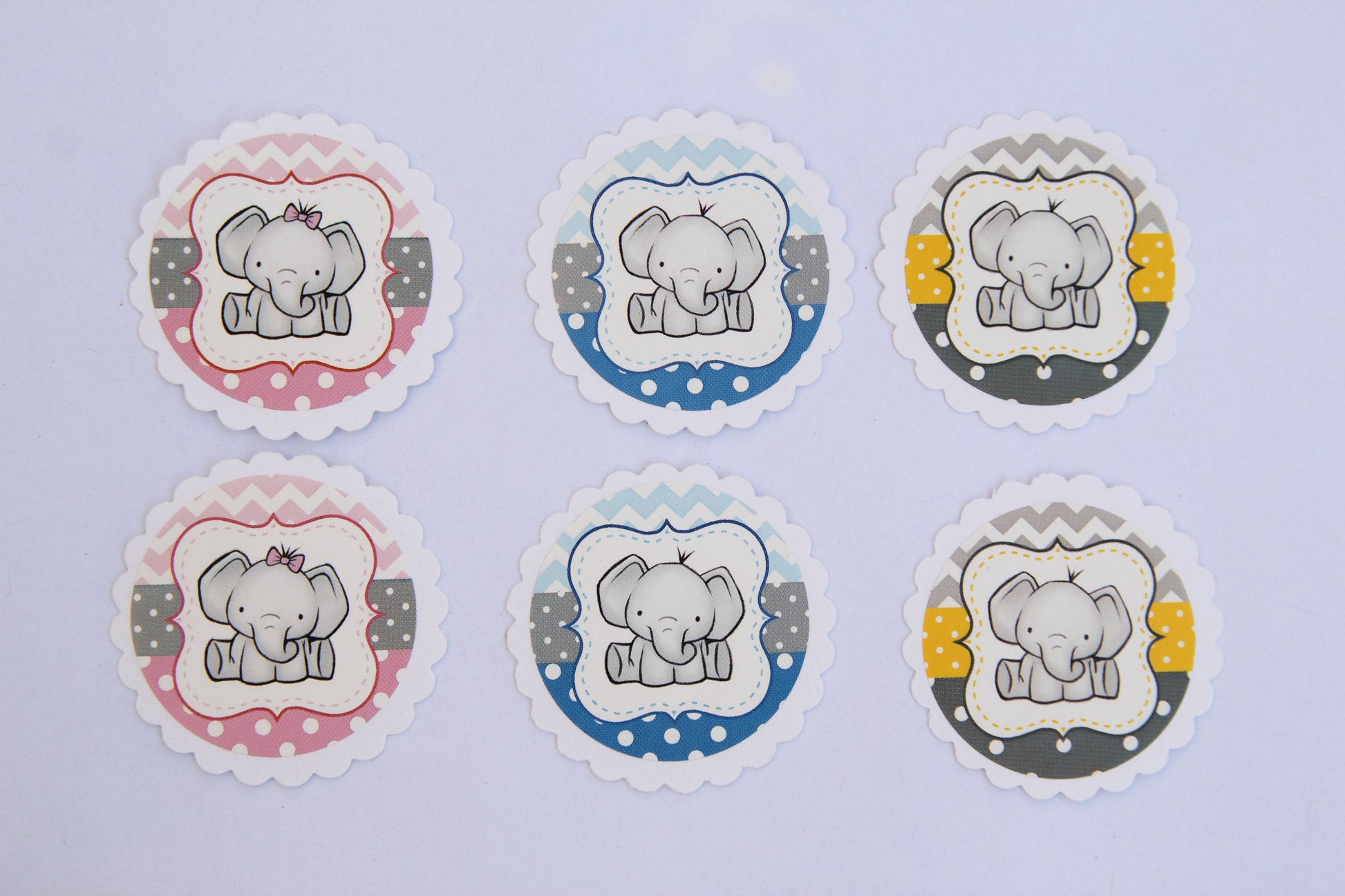 Adorable Elephant Stickers (24 Pieces) - Americasfavors