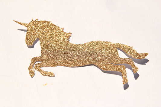 Gold Glitter Unicorn Diecuts (4 pieces)