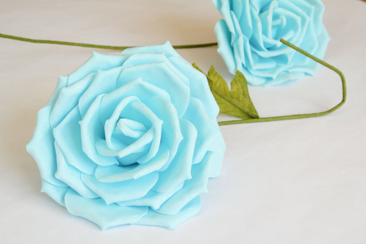 10", 14" & 18" Rose Foam Flowers (Multiple Colors) (1 piece)