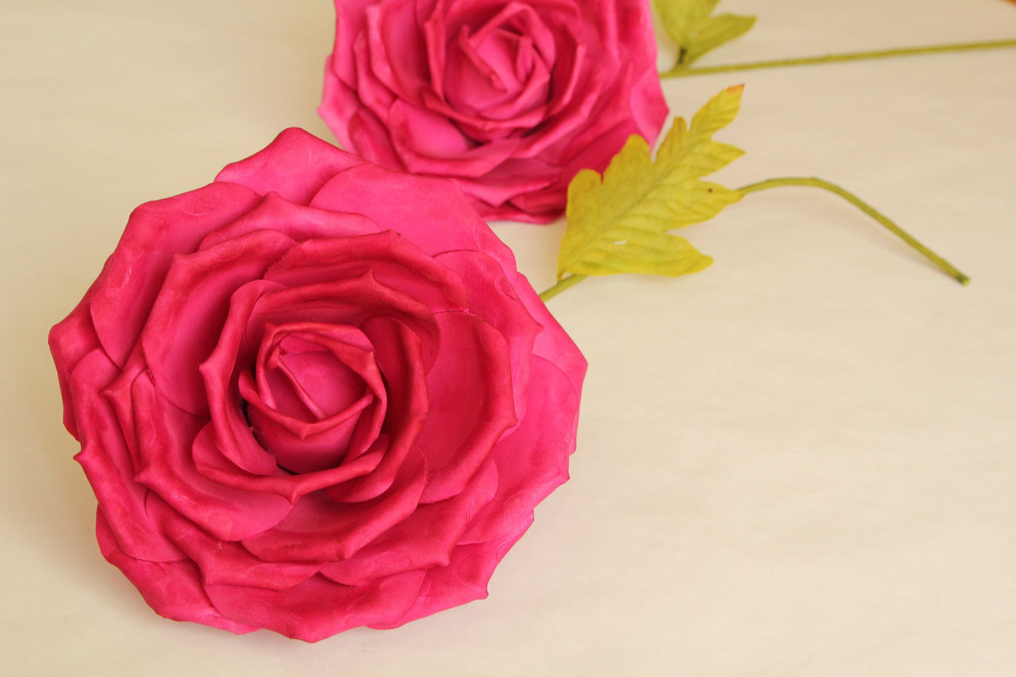 10", 14" & 18" Rose Foam Flowers (Multiple Colors) (1 piece)